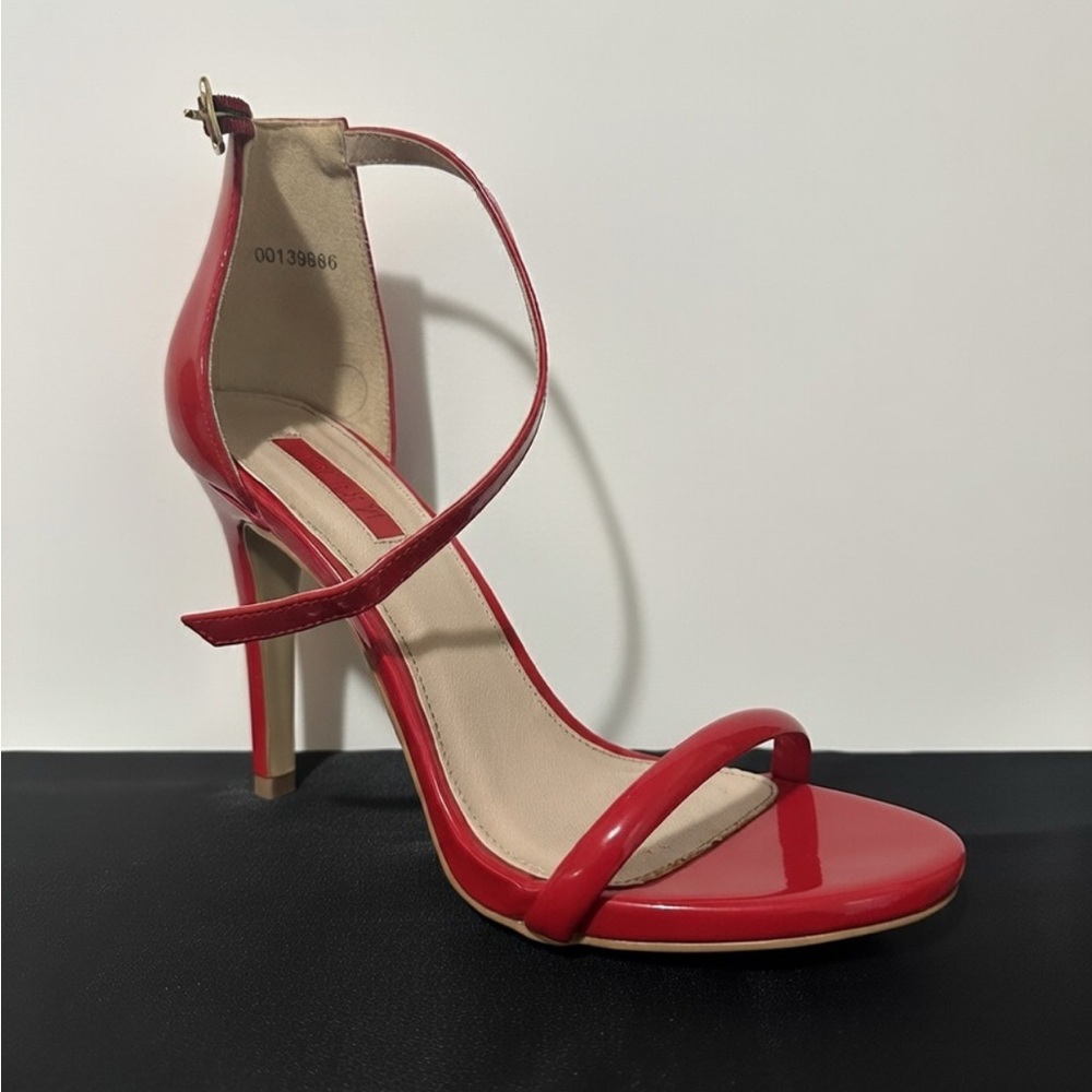 Elegant Red Strappy Heels